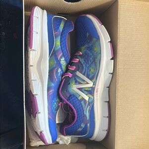New Balance Blue and Purple Athletic Shoes with Cushioned Sole
